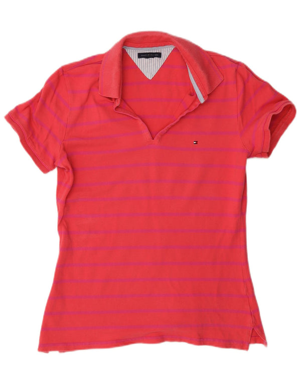 Tommy Hilfiger Polo de corte regular para mujer UK 44 Mediano Rayas rojas