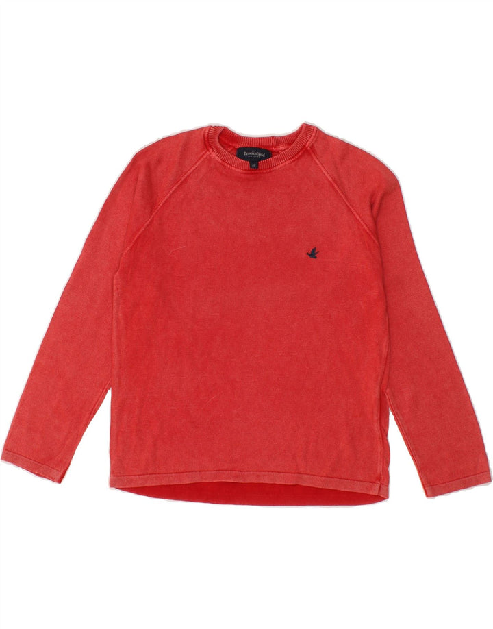 BROOKSFIELD Boys Top Long Sleeve 9-10 Years Red Vintage Brooksfield and Second-Hand Brooksfield from Messina Hembry 