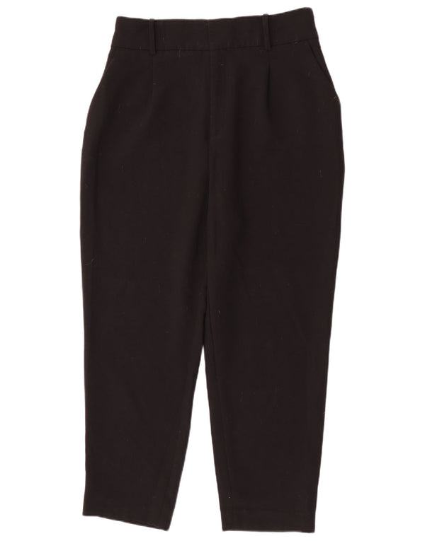 Zara Mujer Pantalón Chino Cónico Grande W30 L26 Poliéster Negro