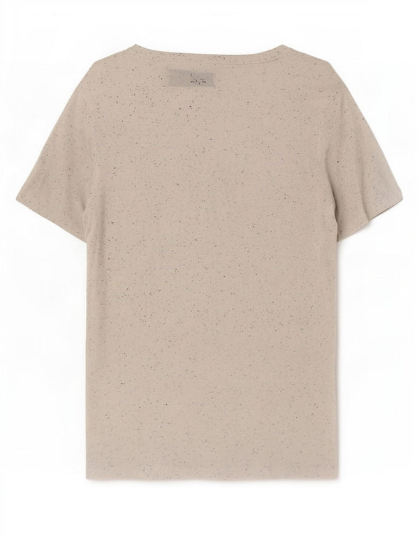 Marks & Spencer Camiseta para mujer Top UK 40 XL Viscosa moteada blanca