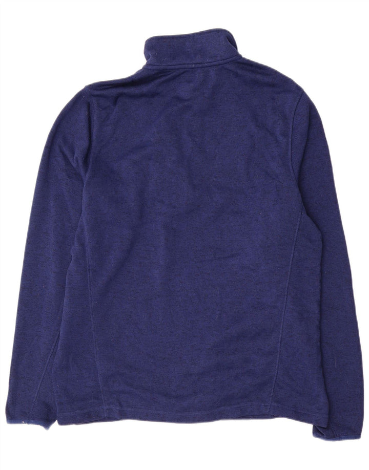 FILA - Sudadera con cuello y cremallera para hombre, talla grande, poliéster azul marino