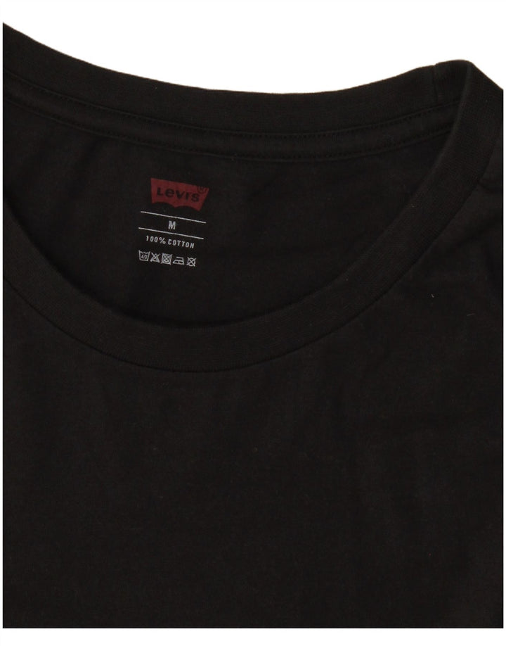 Levi's Hombre Camiseta Top Medium Negro Algodón