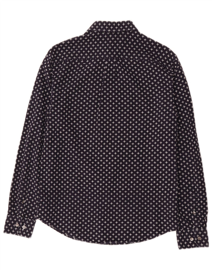 Camisa de corte entallado con estampado abstracto Heritage de Penguin para hombre Azul marino mediano
