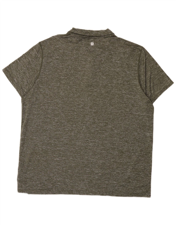 Polo para hombre Mountain Warehouse 2XL Poliamida moteada color caqui