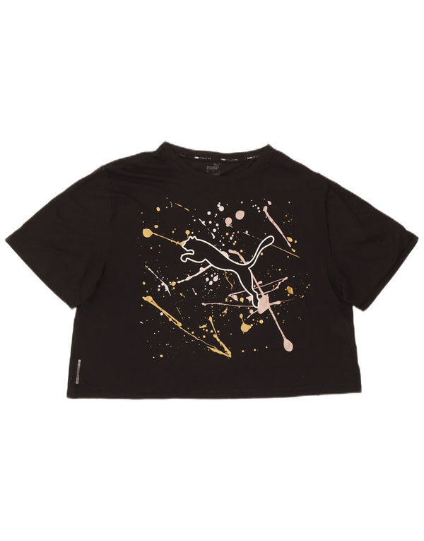 PUMA Camiseta corta extragrande con gráfico para mujer UK 46 Grande Poliéster negro