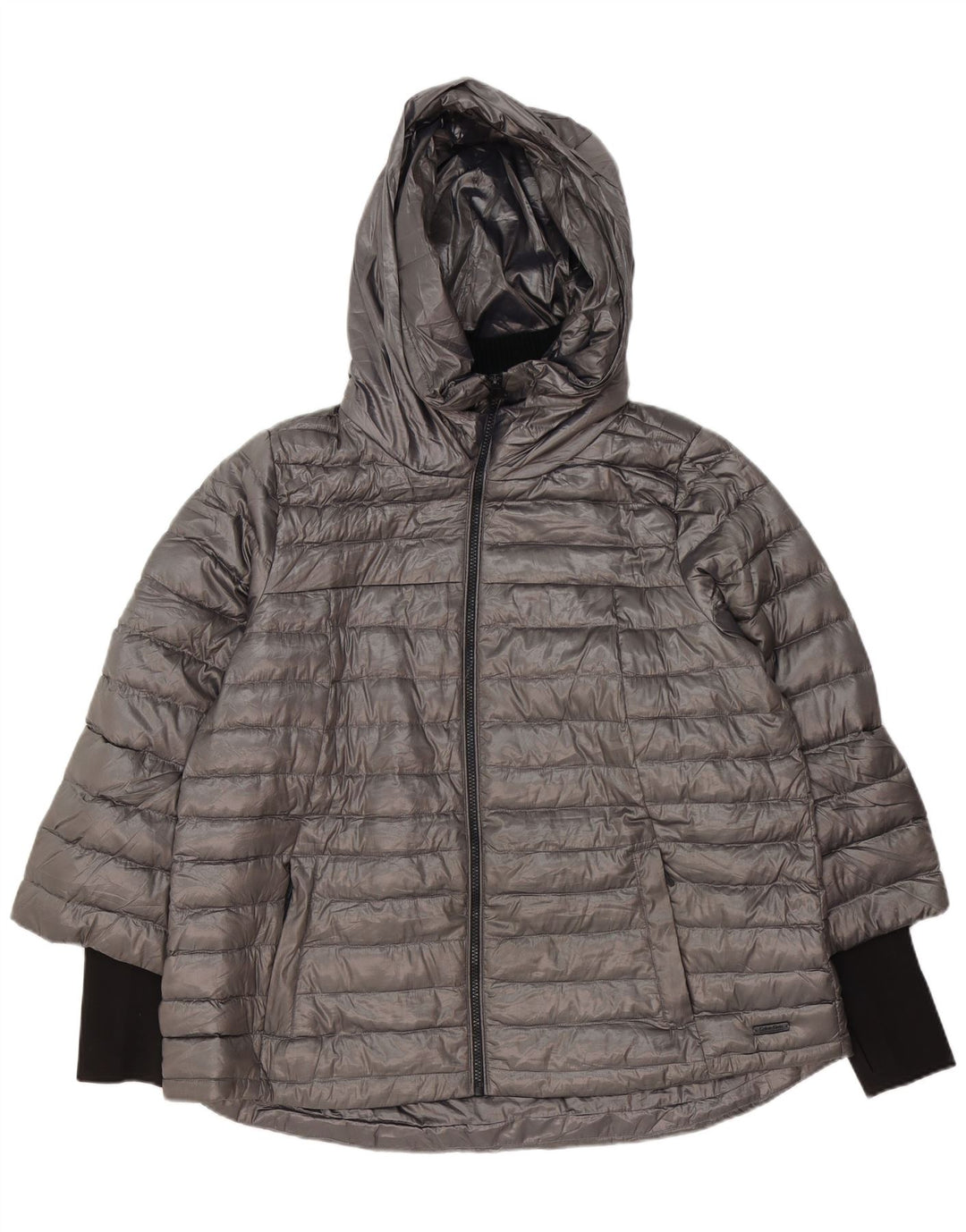 Calvin Klein Chaqueta acolchada extragrande para mujer UK 18 XL Poliéster gris