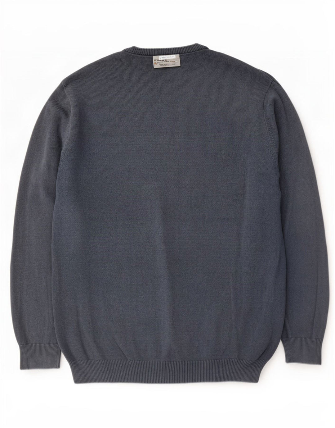 Marks & Spencer Suéter tipo jersey con cuello redondo y corte regular para hombre, talla grande, azul marino