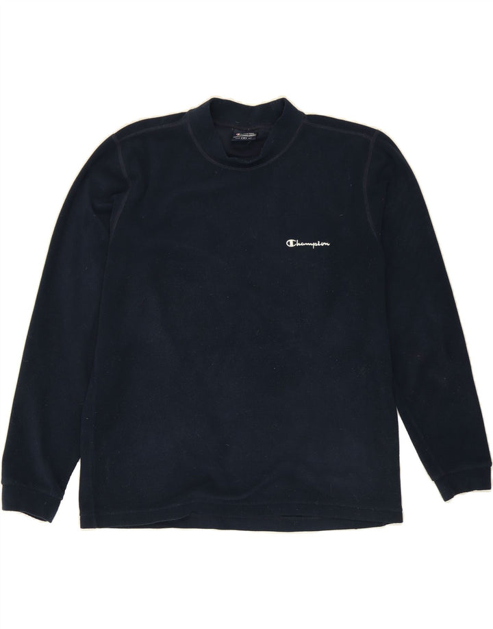 CHAMPION Mens Fleece Jumper Small Navy Blue Polyester Vintage Champion and Second-Hand Champion from Messina Hembry 