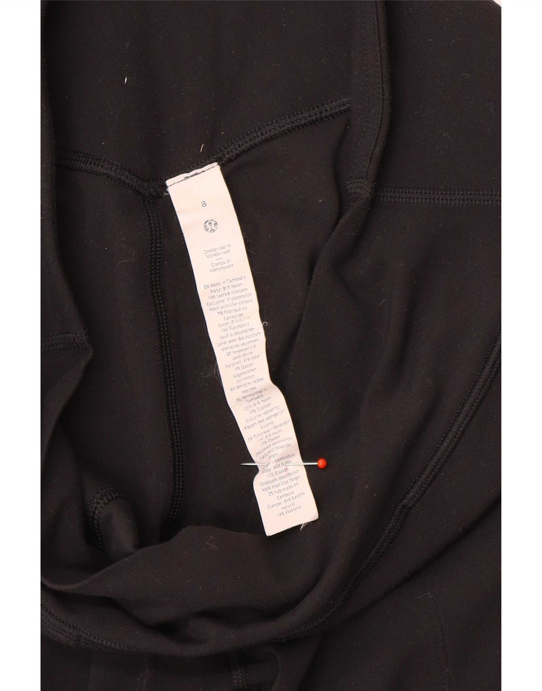 Lululemon Pantalones de chándal para mujer Joggers US 8 mediano negro nailon