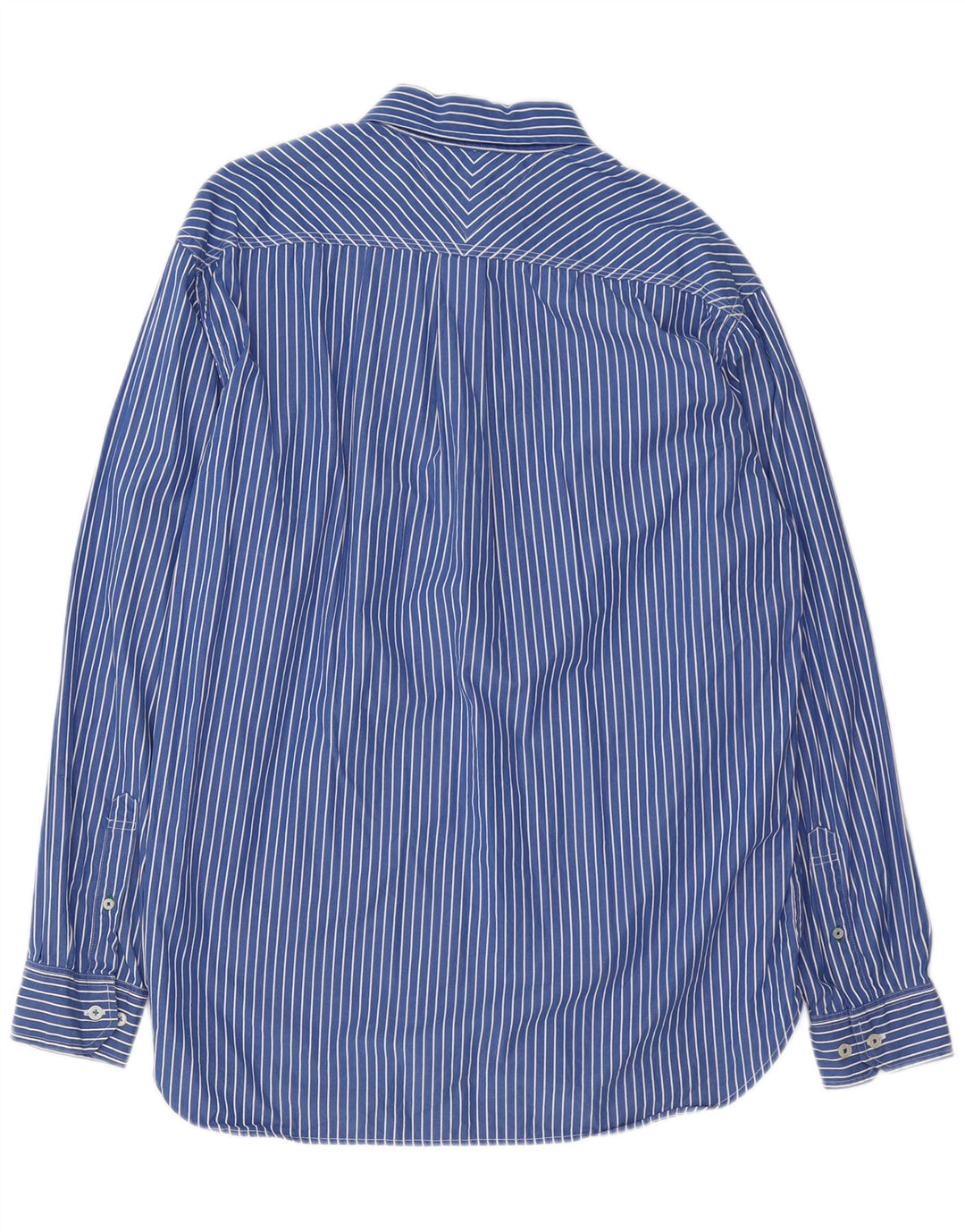 TOMMY HILFIGER Camisa para hombre Grande Azul Rayas Algodón 80s