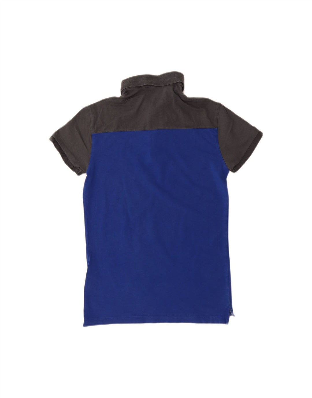CALVIN KLEIN Mens Polo Shirt Small Blue Colourblock Cotton