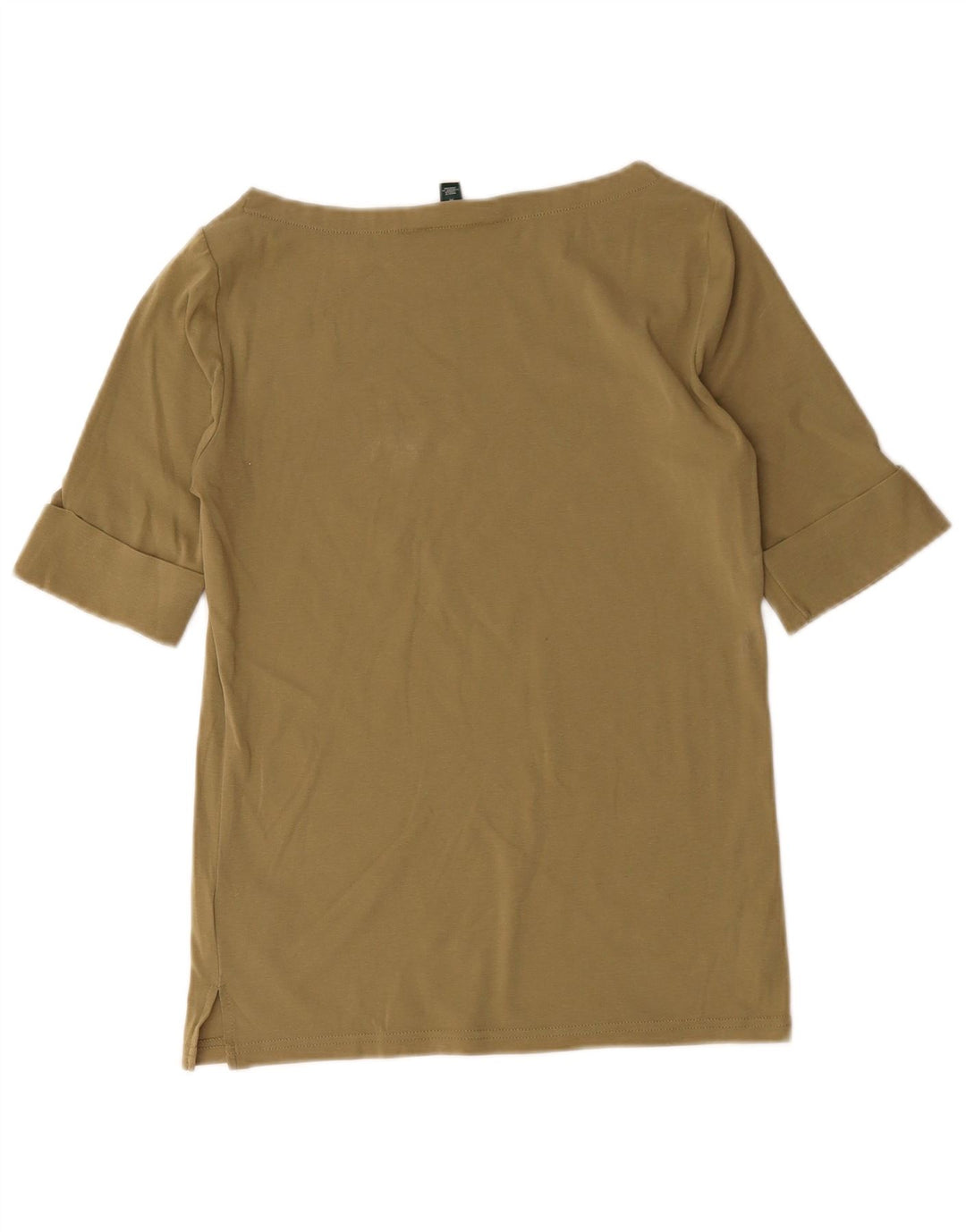 Ralph Lauren Blusa para Mujer Top UK 12 Algodón Caqui Medio