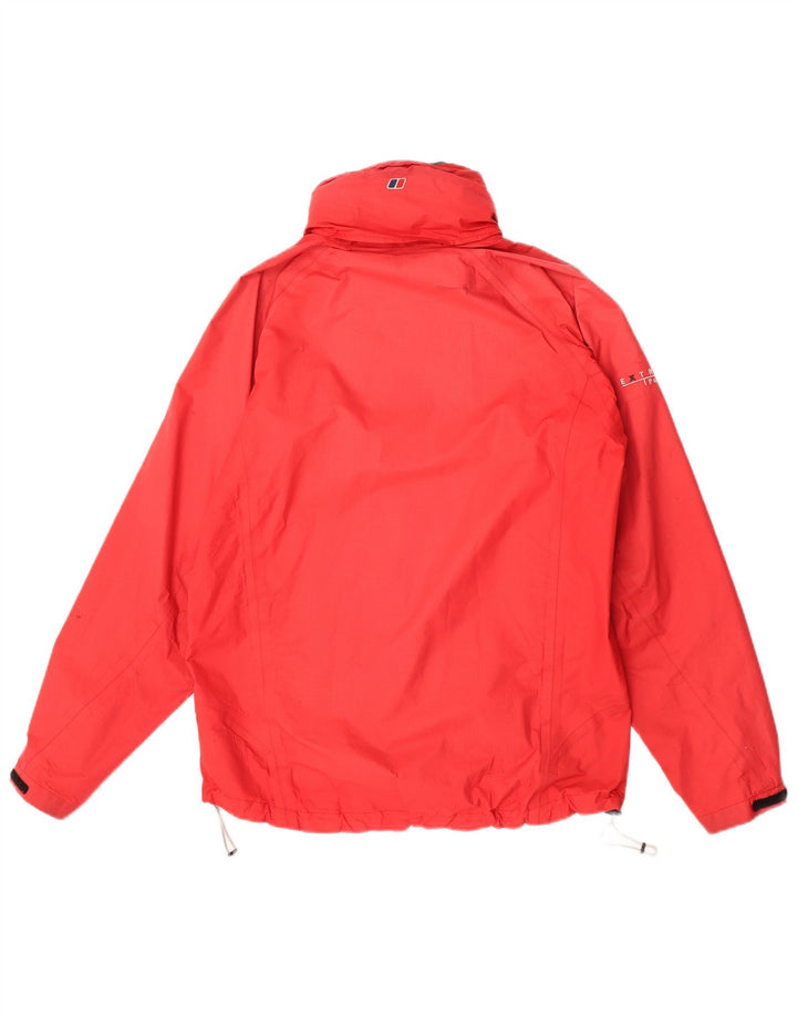 Berghaus Chaqueta impermeable con capucha para hombre UK 38 Medium Red Nylon