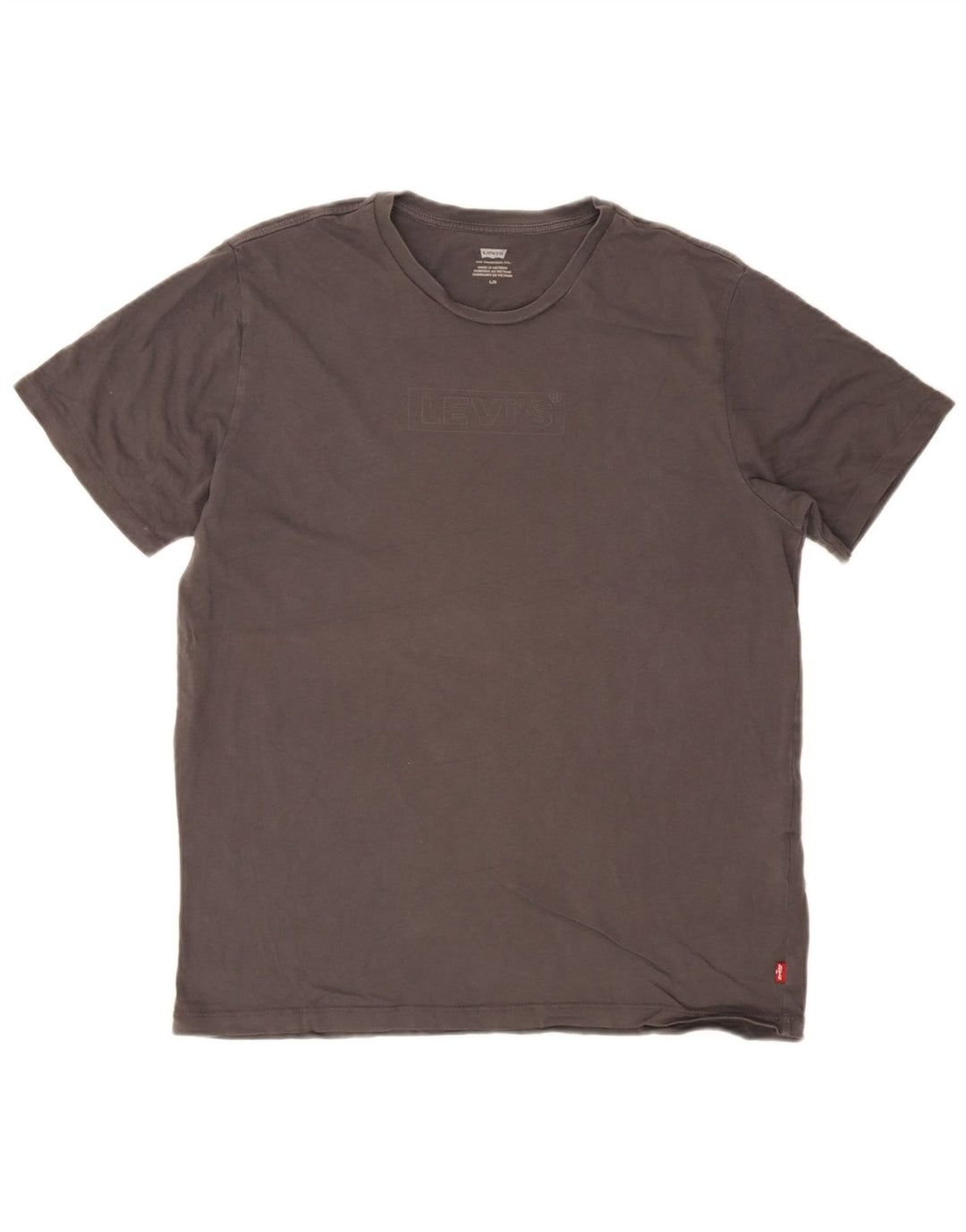 Levi's Camiseta gráfica para hombre Top grande de algodón gris