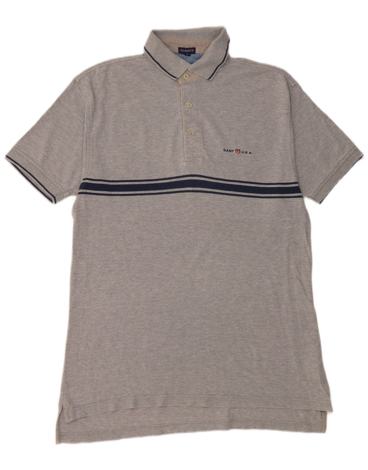 Gant Polo De Algodón A Rayas Gris Medio Hombre