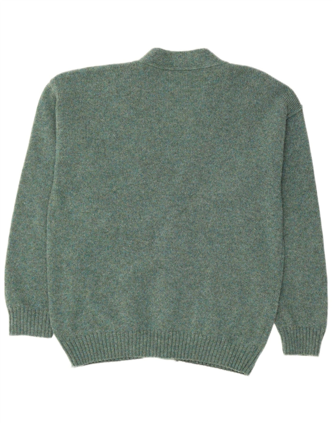 VINTAGE Suéter Cárdigan para Hombre XL Lana Verde