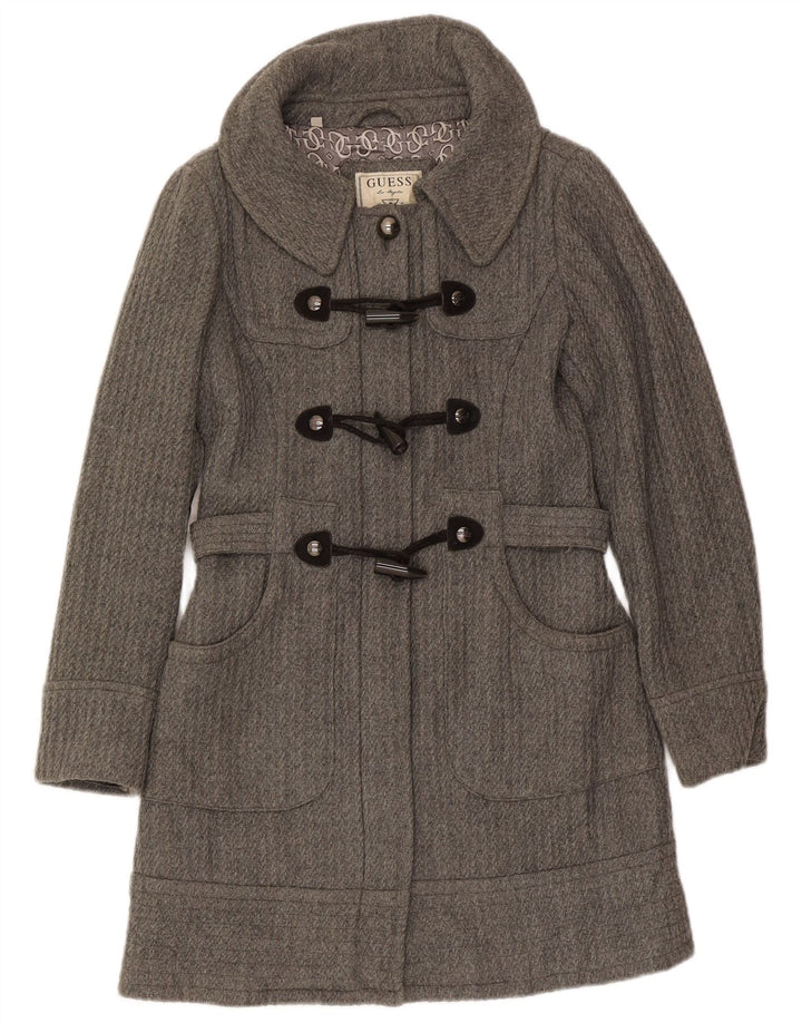Guess Trenca para mujer UK 10 Small Gris Poliéster