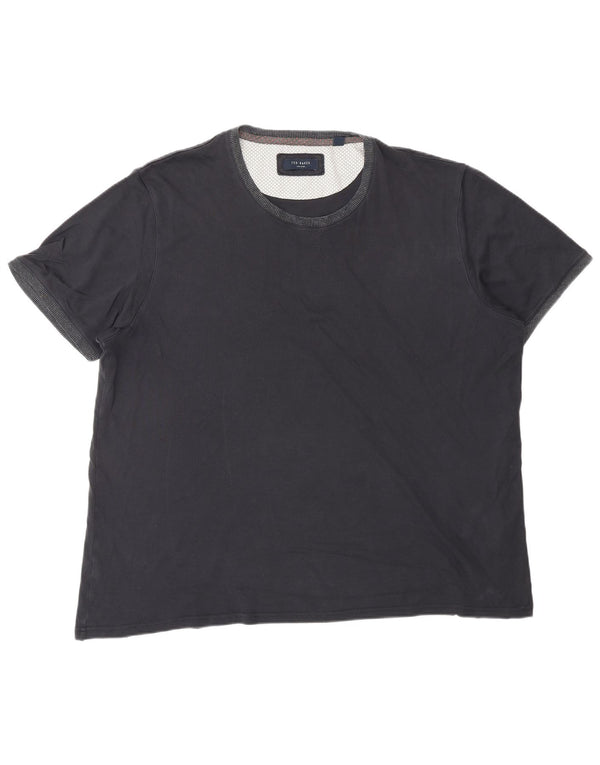 TED BAKER Camiseta para hombre Top 2XL Azul marino Algodón