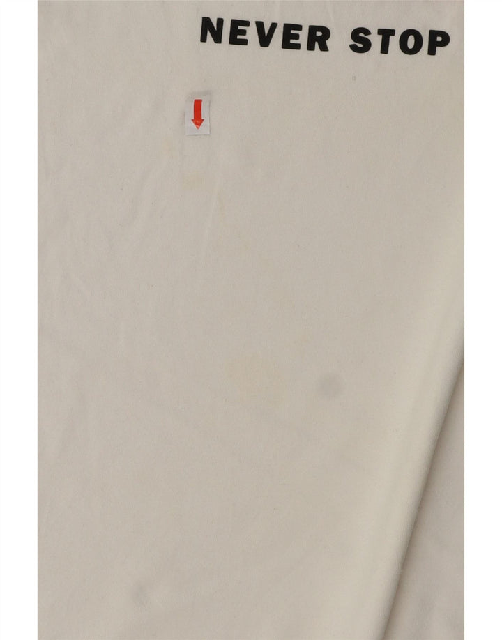 THE NORTH FACE Camiseta gráfica para hombre Top grande de algodón blanco