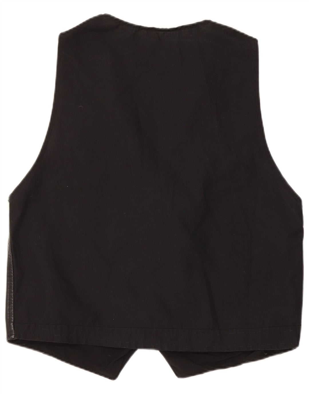 Chaleco de cuero vintage para hombre medio negro