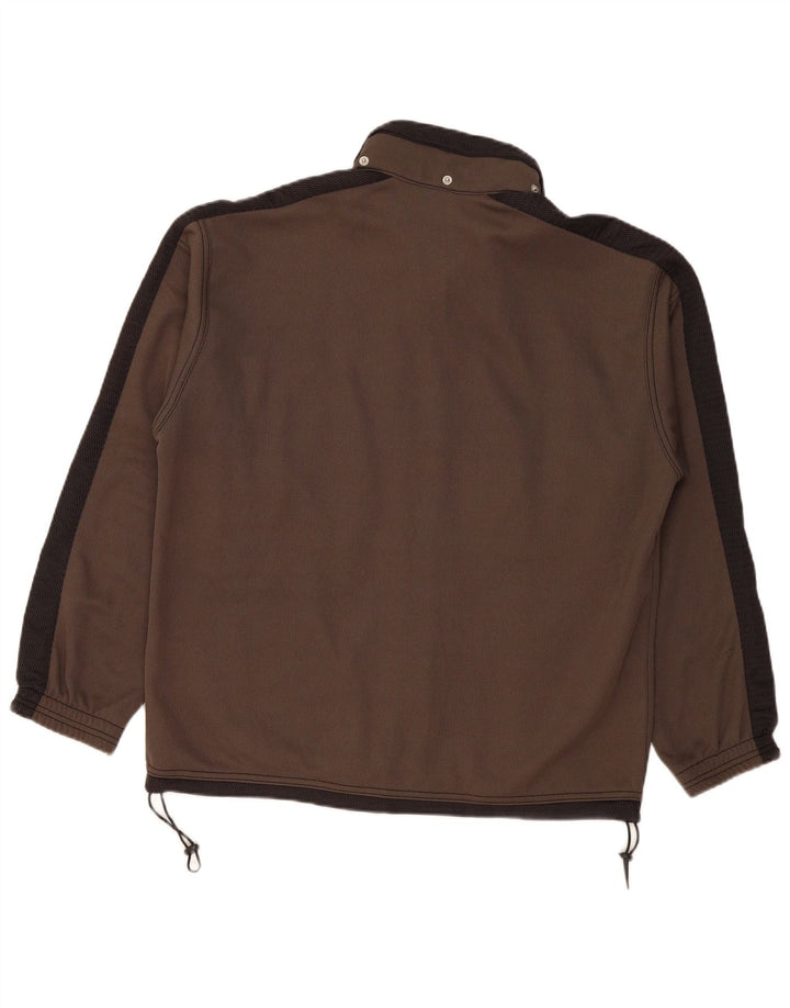 Diadora Chaqueta de chándal para hombre ES 40 Medium Caqui Poliéster color block