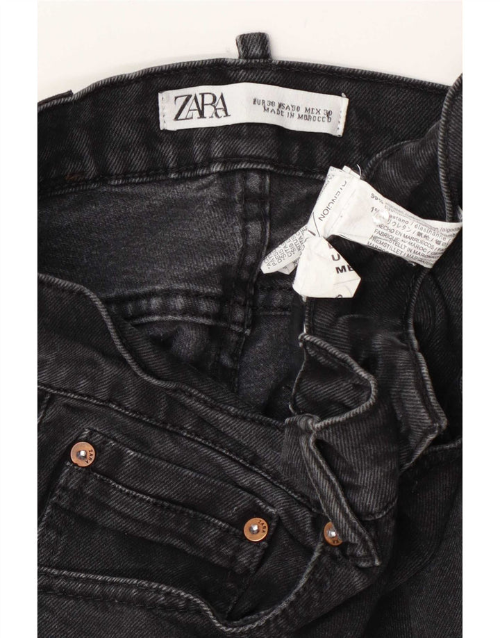 Zara Mens Slim Jeans EU 38 Small W30 L30 Algodón Negro