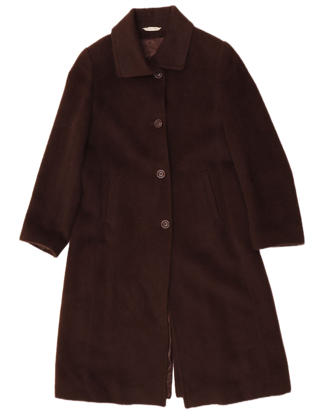 Abrigo vintage para mujer IT 48 XL Lana marrón
