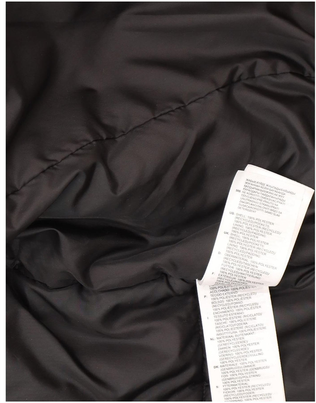 Adidas Chaqueta acolchada extragrande para mujer UK 10 Small Poliéster negro
