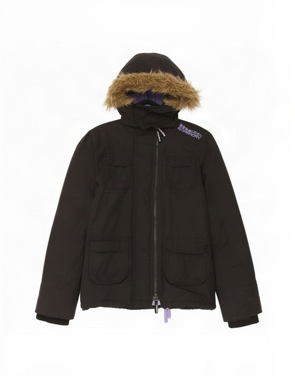 Superdry Chaqueta Cortavientos con Capucha The Windcheater para Mujer UK 40 Small Black
