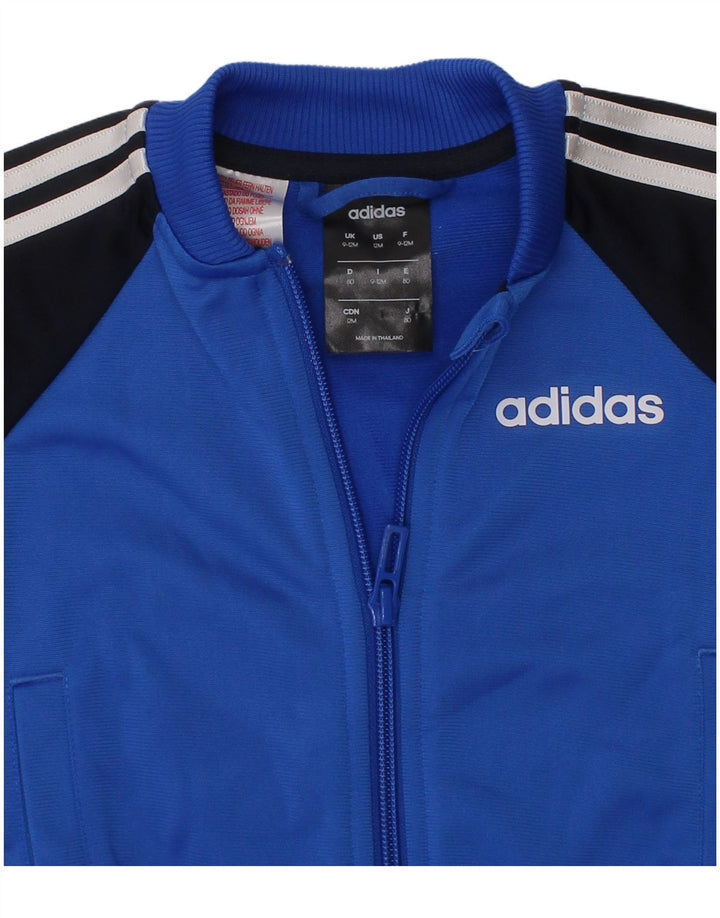 Adidas - Chándal para bebé niño, chaqueta superior, 9-12 meses, color azul, deportivo