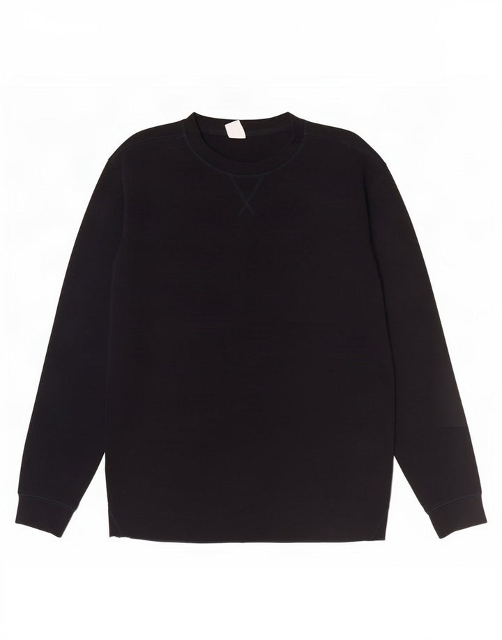 Zara Hombre Top Manga Larga Medio Negro Algodón