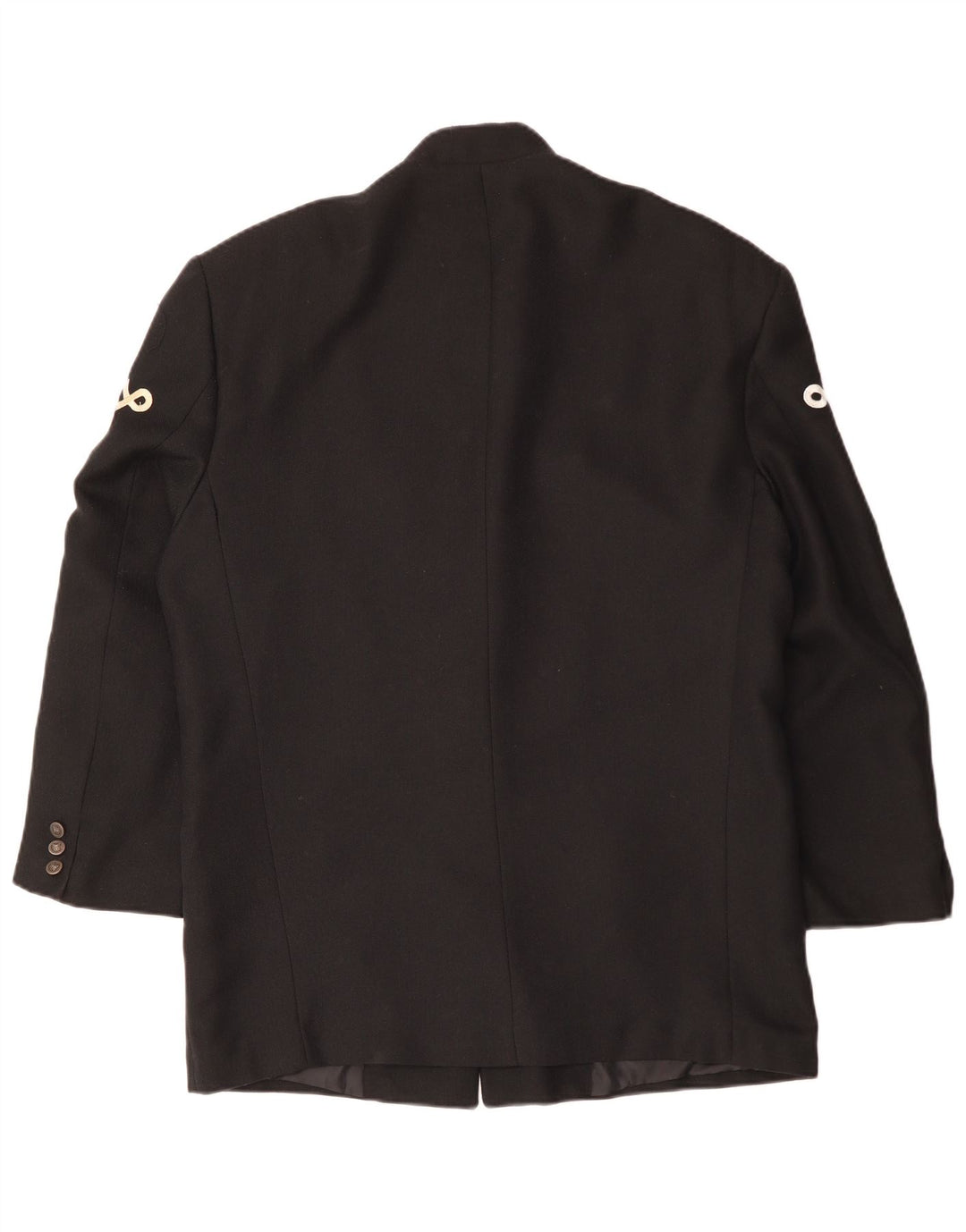 VINTAGE Chaqueta Blazer de 5 botones para hombre Reino Unido 40 Viscosa negra grande