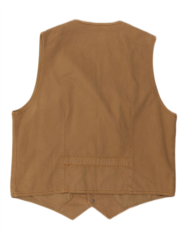 CACHAREL Chaleco Hombre Grande Algodón Beige