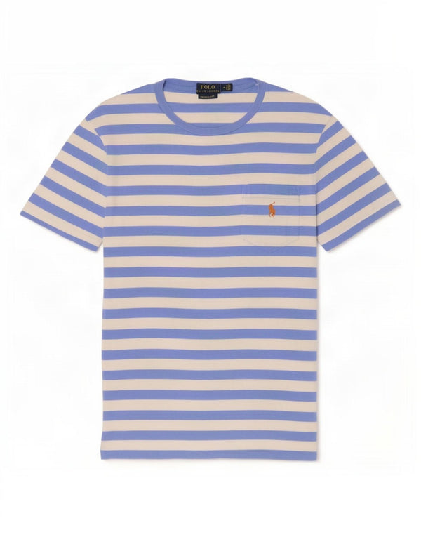 Polo Ralph Lauren Camiseta ajustada personalizada para hombre Top Rayas azules medianas