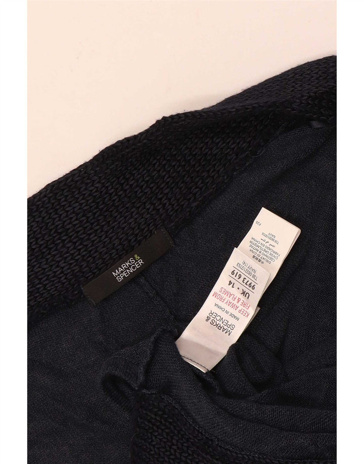 Marks & Spencer Jersey Poncho para Mujer UK 44 Medio Azul Marino Colorblock