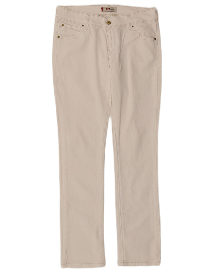 Vaqueros Levi's Mujer 571 Slim W30 L32 Blanco