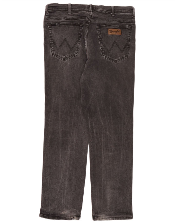Wrangler Vaqueros rectos elásticos Texas para hombre W38 L32 Algodón gris
