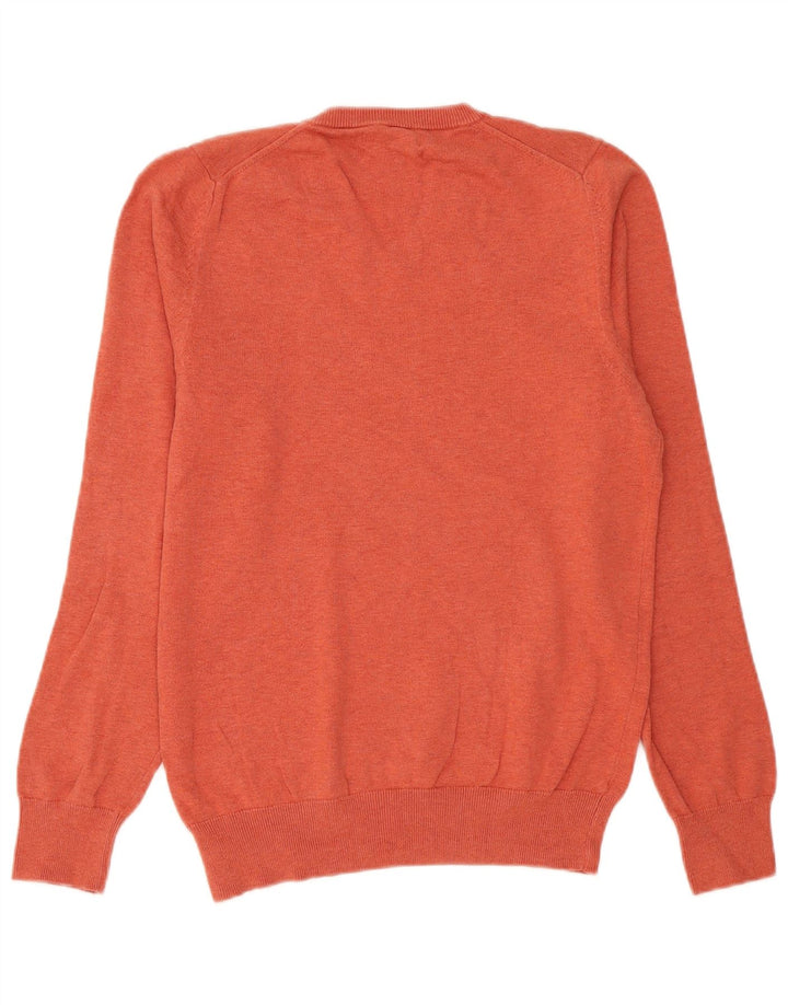 Marks & Spencer Suéter con Cuello en V para Hombre Pequeño Algodón Naranja