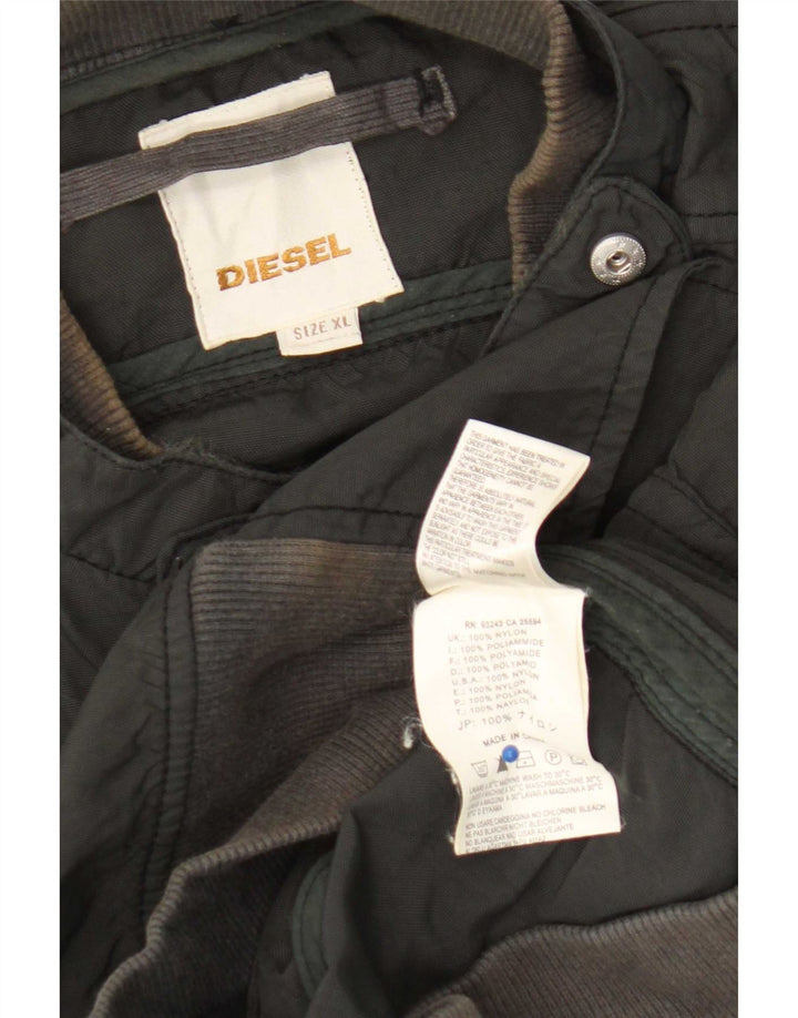 Diesel Chaqueta Militar Mujer UK 40 XL Nylon Negro