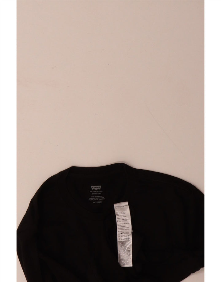 LEVI'S Mens Standard Fit Top Long Sleeve XS Black Cotton