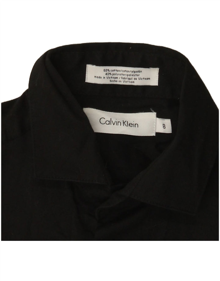 CALVIN KLEIN Camisa Niño 7-8 Años Negro Algodón