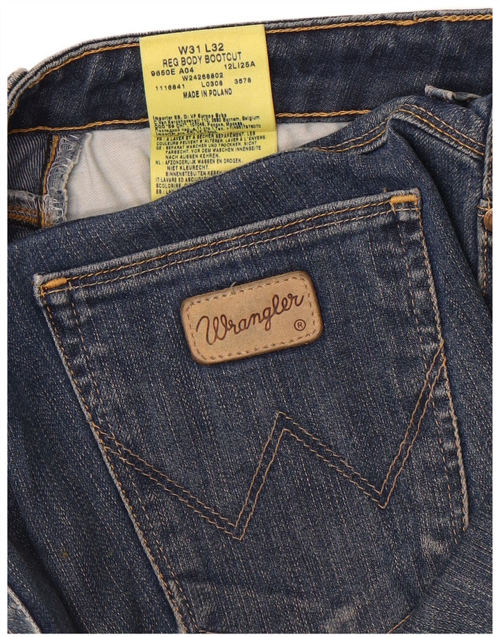 WRANGLER Womens Bootcut Jeans W31 L29 Navy Blue Cotton