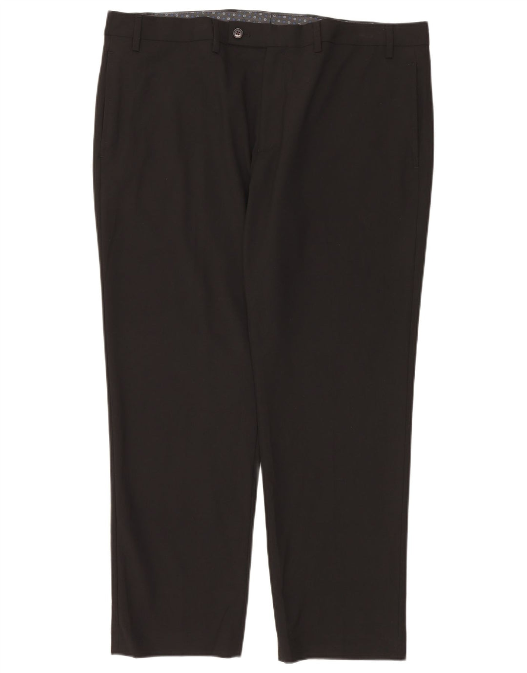 RALPH LAUREN Pantalón de traje recto para hombre W40 L29 Poliéster negro