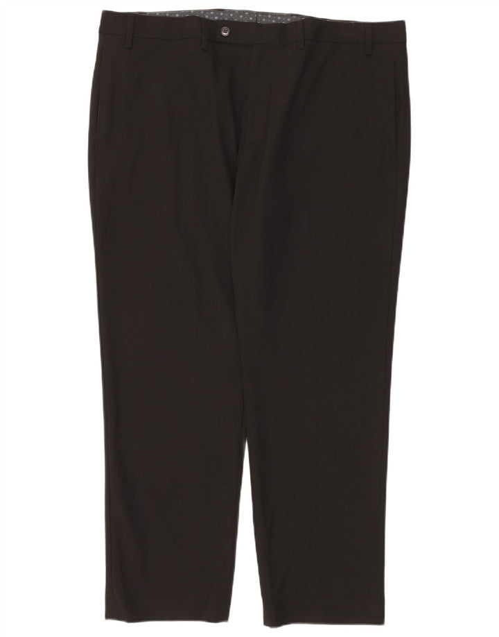 RALPH LAUREN Pantalón de traje recto para hombre W40 L29 Poliéster negro
