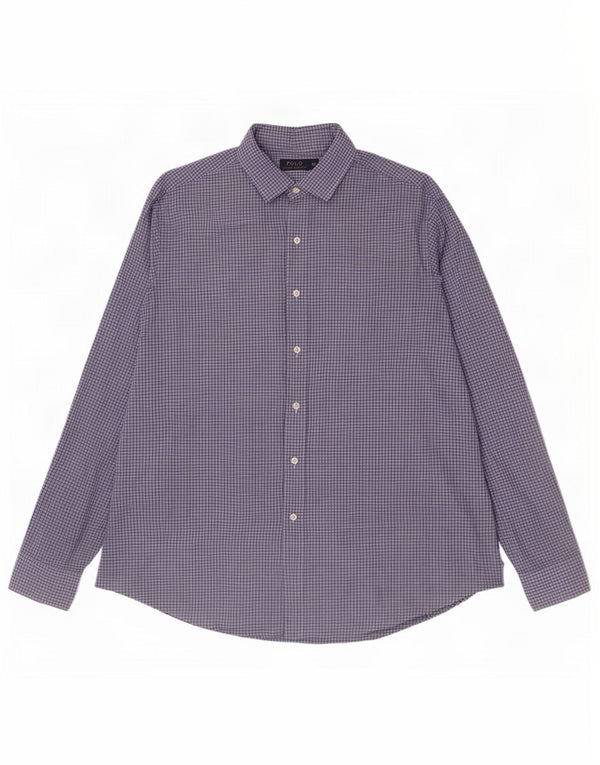 Polo Ralph Lauren Camisa para hombre 2XL Algodón a cuadros azul