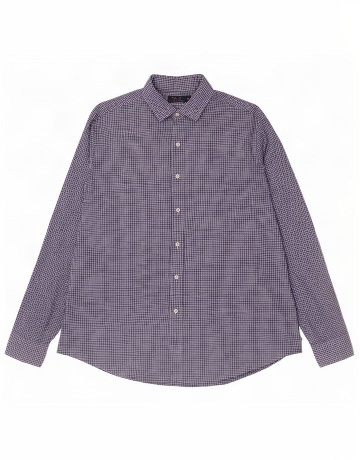 Polo Ralph Lauren Camisa para hombre 2XL Algodón a cuadros azul