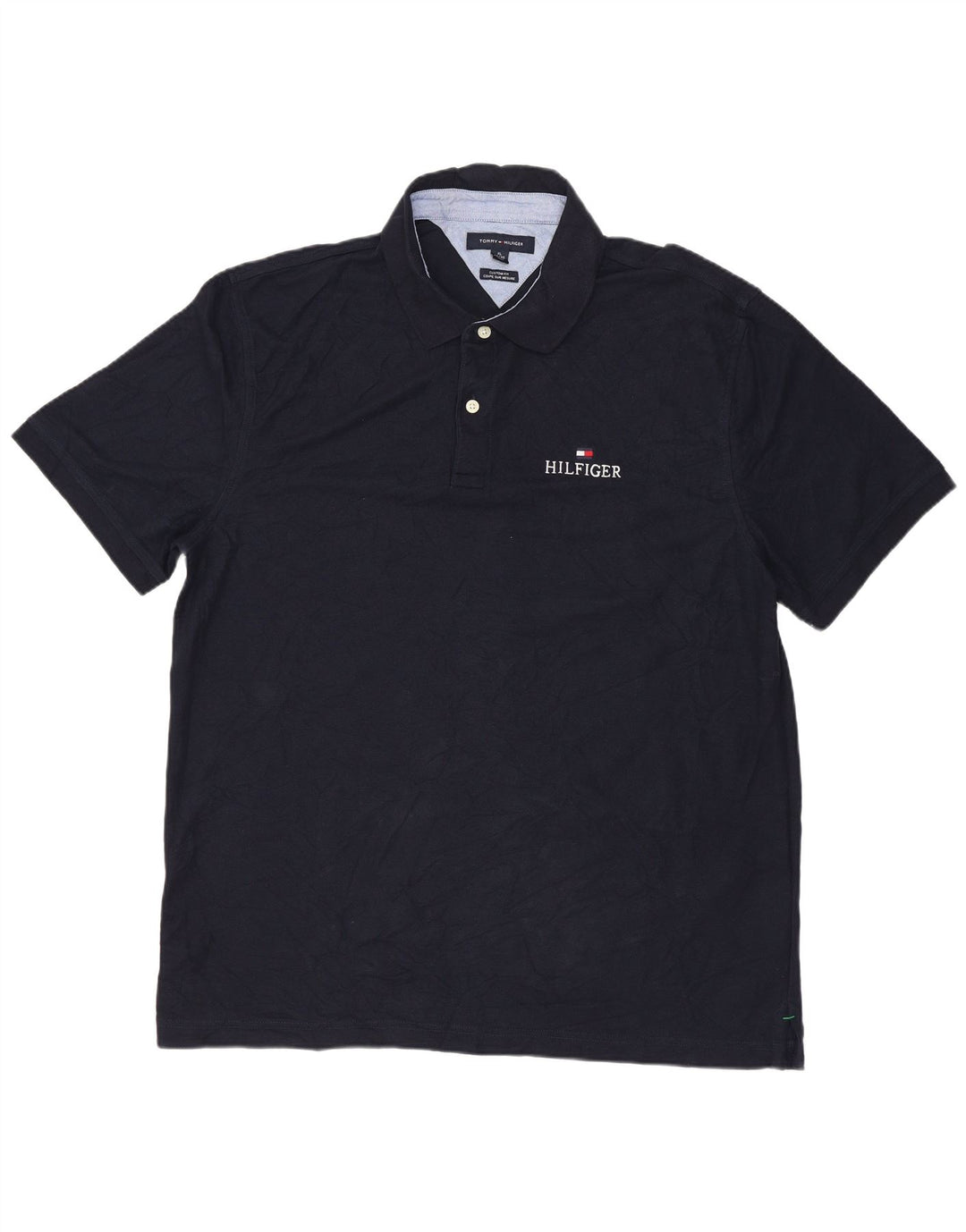 TOMMY HILFIGER Polo Custom Fit para hombre XL Algodón azul marino
