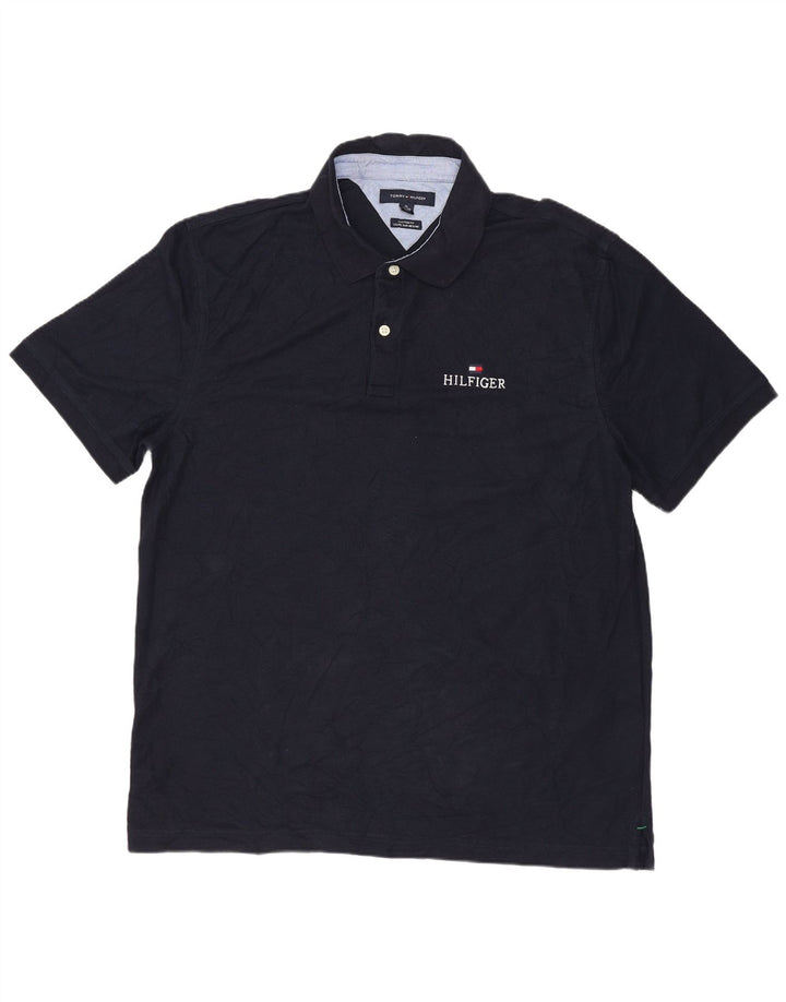 TOMMY HILFIGER Polo Custom Fit para hombre XL Algodón azul marino