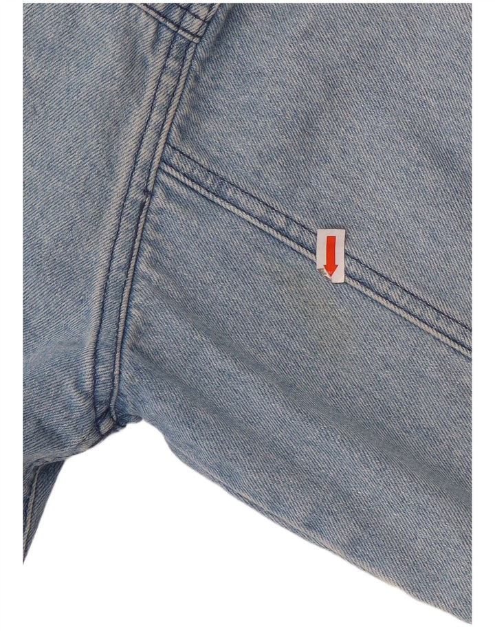Vintage Boys Graphic Denim Chaqueta 11-12 Años Grande Algodón Azul