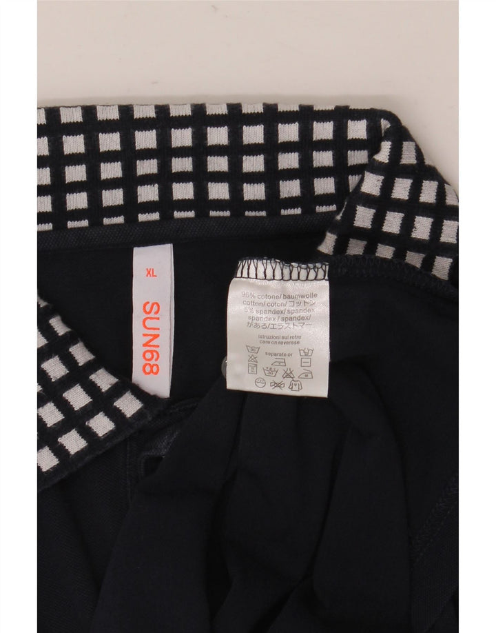 Polo Sun68 Hombre XL Algodón Azul Marino